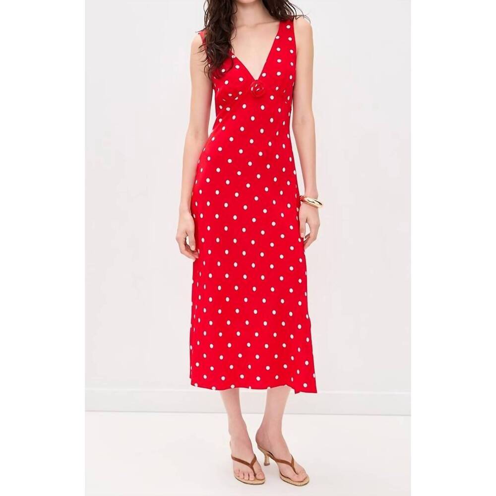 NEW RAILS terena midi dress in rossa
